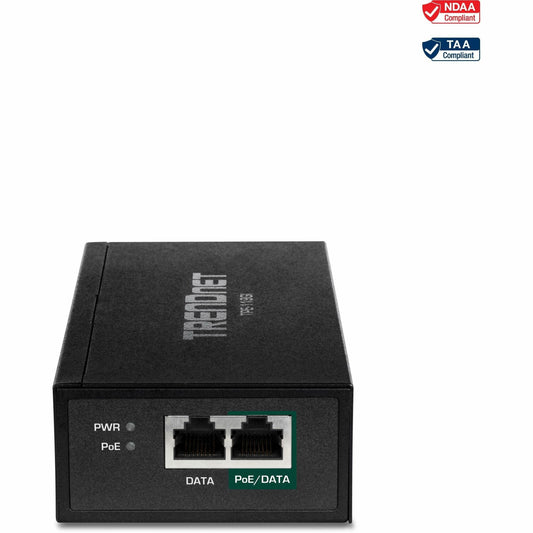 Main Image for TRENDnet Gigabit PoE++ Injector, Convert A Non-PoE Port to A PoE++ Gigabit Port, PoE (15.4W), PoE+ (30W), Or PoE++ (95W), Up to 100m (328 ft), Integrated Power Supply, Black, TPE-119GI