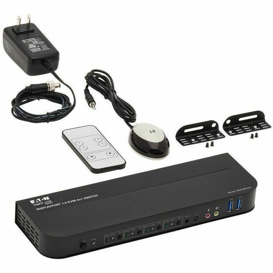 Alternate-Image5 Image for Eaton Tripp Lite Series 4-Port DisplayPort/USB KVM Switch - 4K 60 Hz, HDR, HDCP 2.2, IR, DP 1.4, USB Sharing