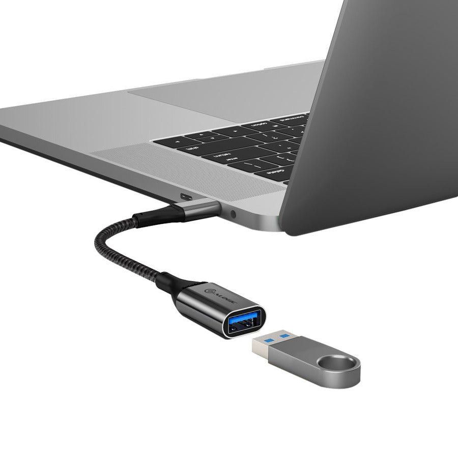 Alternate-Image2 Image for Alogic Super Ultra USB 3.1 USB-C to USB-A Adapter - 15cm - Space Grey