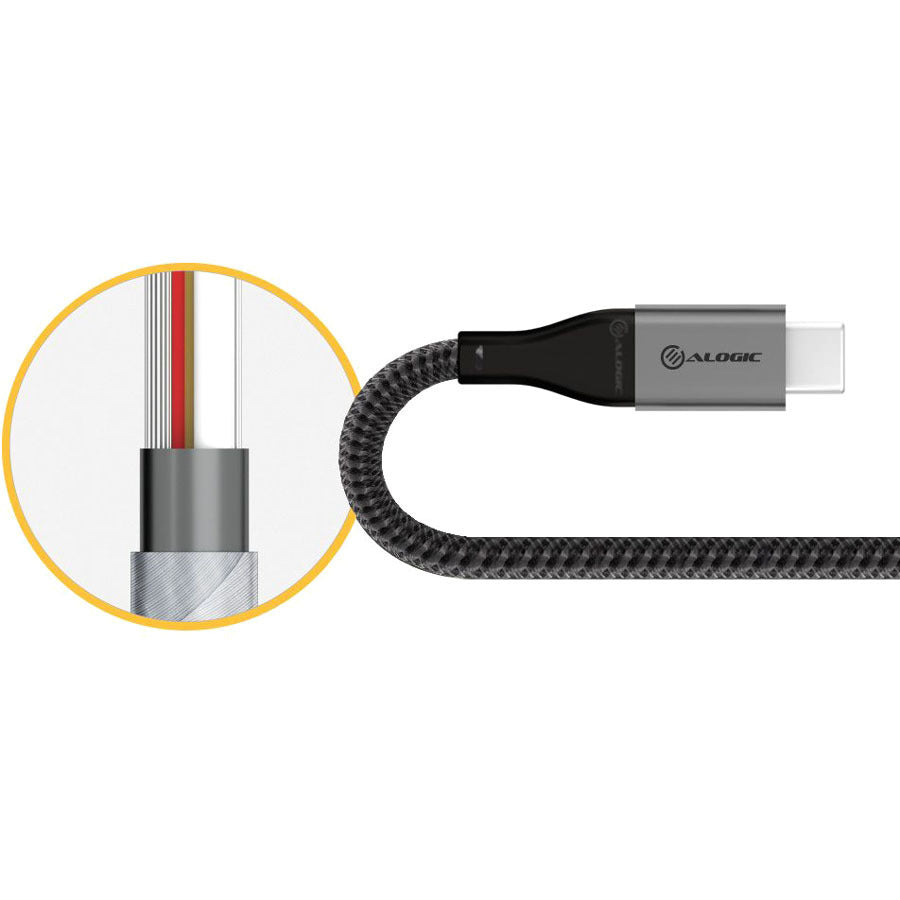 Alternate-Image1 Image for Alogic Super Ultra USB 3.1 USB-C to USB-A Adapter - 15cm - Space Grey