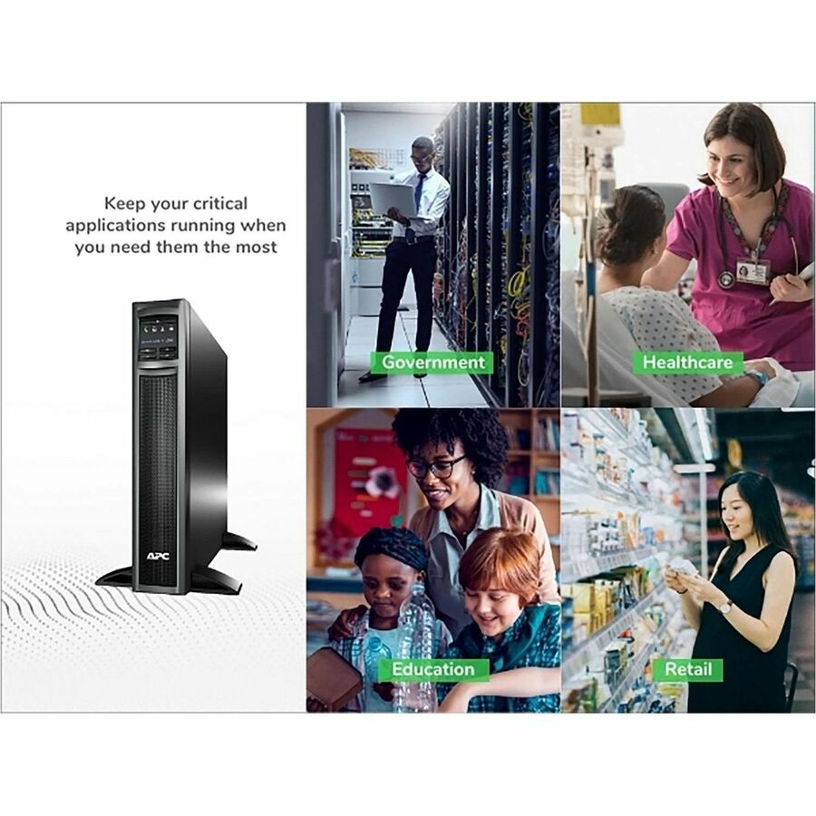 Alternate-Image9 Image for APC Smart-UPS X, Line Interactive, 1500VA, Rack/tower convertible 2U, 120V, 8x 5-15R NEMA, SmartConnect port, Extended runtime