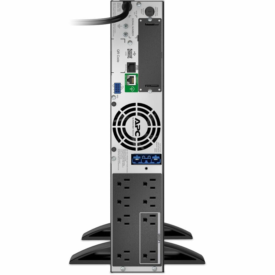 Rear Image for APC Smart-UPS X, Line Interactive, 750VA, Rack/tower convertible 2U, 120V, 8x 5-15R NEMA, SmartConnect port, Extended runtime
