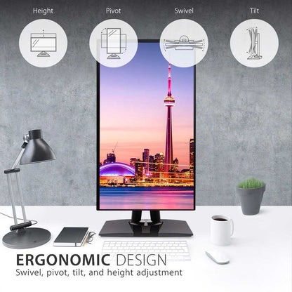 Alternate-Image9 Image for ViewSonic VP2468a 24-Inch Premium IPS 1080p Monitor with Advanced Ergonomics, ColorPro 100% sRGB Rec 709, 14-bit 3D LUT, Eye Care, 65W USB C, RJ45, HDMI, DP Daisy Chain for Home and Office