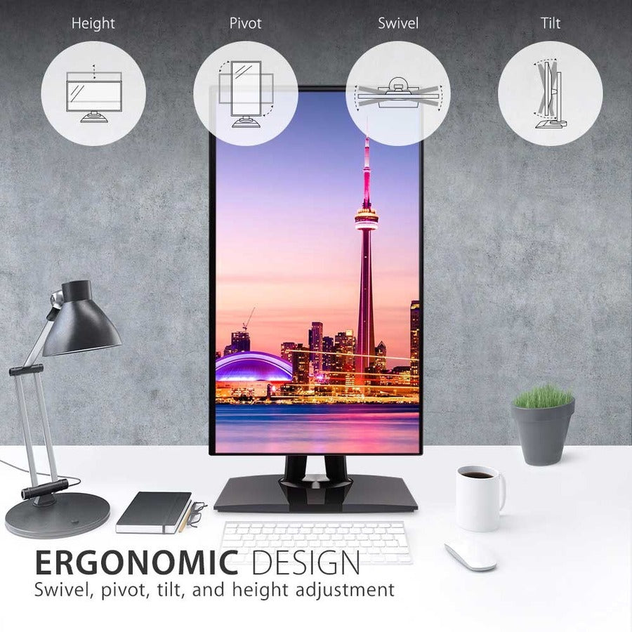 Alternate-Image3 Image for ViewSonic VP2768A 27 Inch 1440p ColorPro Monitor, IPS Display with 100% sRGB and Pantone Validated for Professional Photo Editing, Advanced Ergonomics, 90W USB-C, HDMI, and DisplayPort Daisy Chain