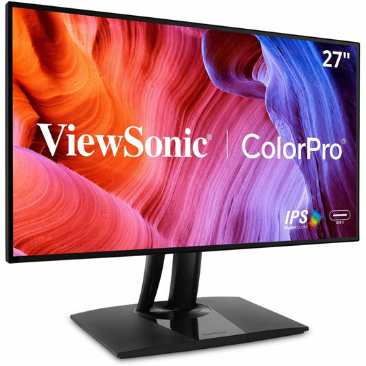 Main Image for ViewSonic VP2768A 27 Inch 1440p ColorPro Monitor, IPS Display with 100% sRGB and Pantone Validated for Professional Photo Editing, Advanced Ergonomics, 90W USB-C, HDMI, and DisplayPort Daisy Chain
