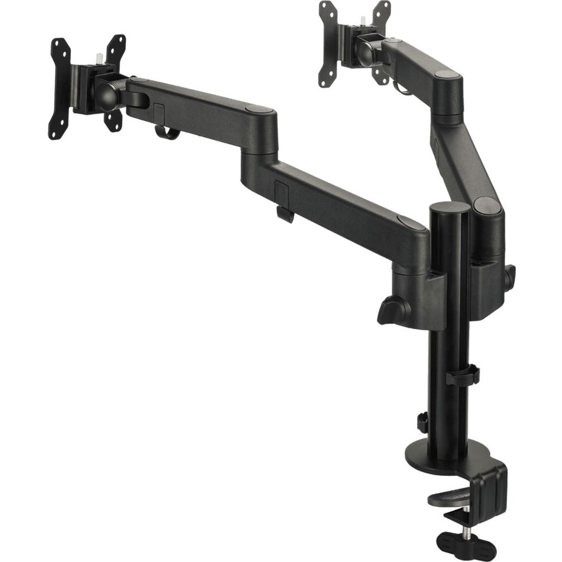 Main Image for SIIG Dual Arm Pole Multi-Angle Replaceable Articulating Monitor Desk Mount - 14" to 30" - Max Load 17.6lbs each - Expandable Slide Rails Design - up to 4 monitors