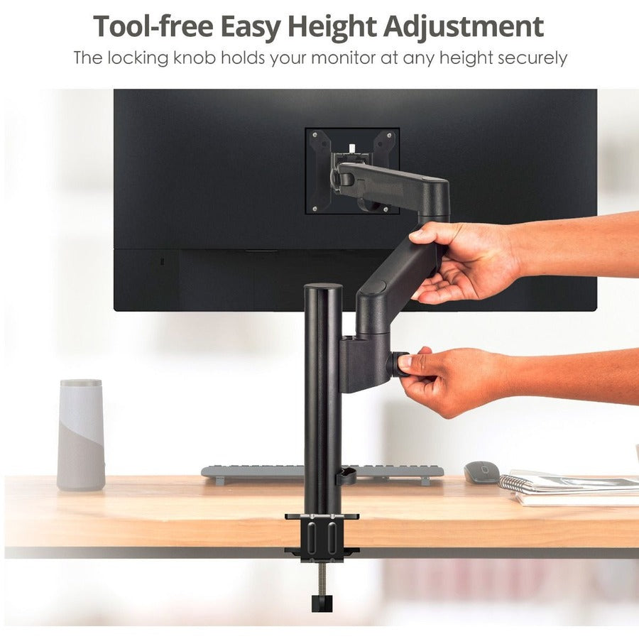 Alternate-Image5 Image for SIIG Dual Arm Pole Multi-Angle Replaceable Articulating Monitor Desk Mount - 14" to 30" - Max Load 17.6lbs each - Expandable Slide Rails Design - up to 4 monitors