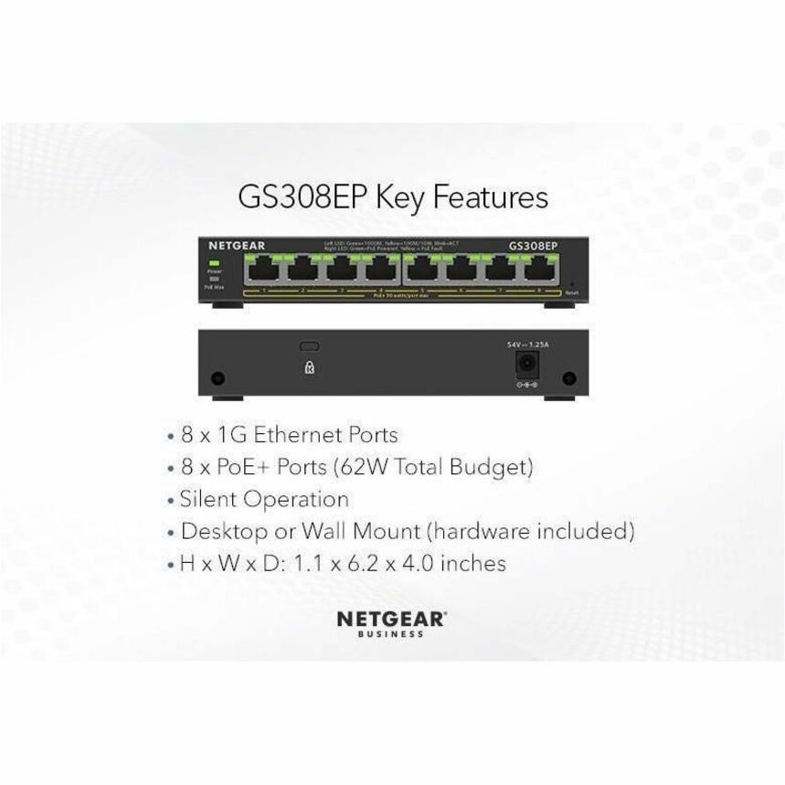 Alternate-Image7 Image for Netgear Business GS308EP Ethernet Switch