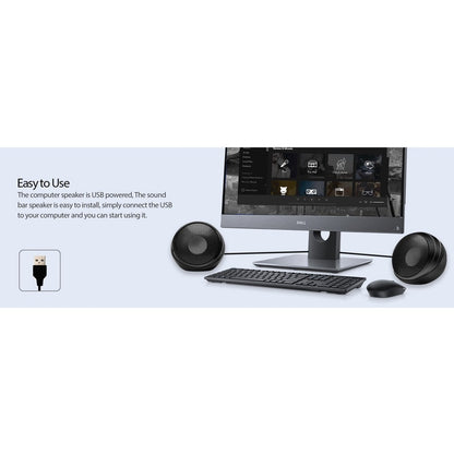 Alternate-Image1 Image for Adesso Xtream S4 USB-Powered Desktop Computer Speaker with Dynamic Sound - 5W x 2