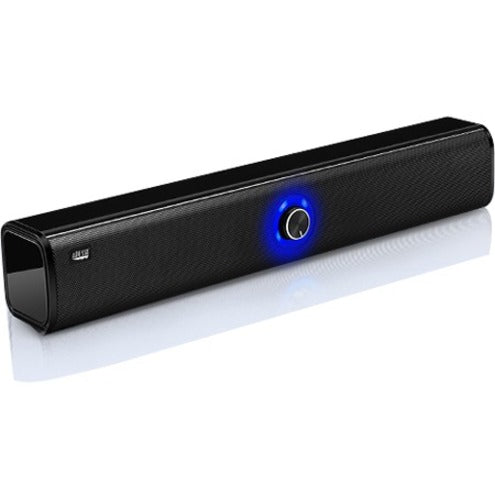 Right Image for Adesso Xtream S6 Portable Bluetooth & Aux Sound Bar Speaker - 10W x 2 -Black - 3.5mm - Rechargeable Battery - Volume Control Knob - Wired/Wireless