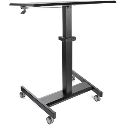 Alternate-Image9 Image for StarTech Mobile Standing Desk - Portable Sit-Stand Ergonomic Height Adjustable Cart on Wheels - Rolling Computer/Laptop Workstation