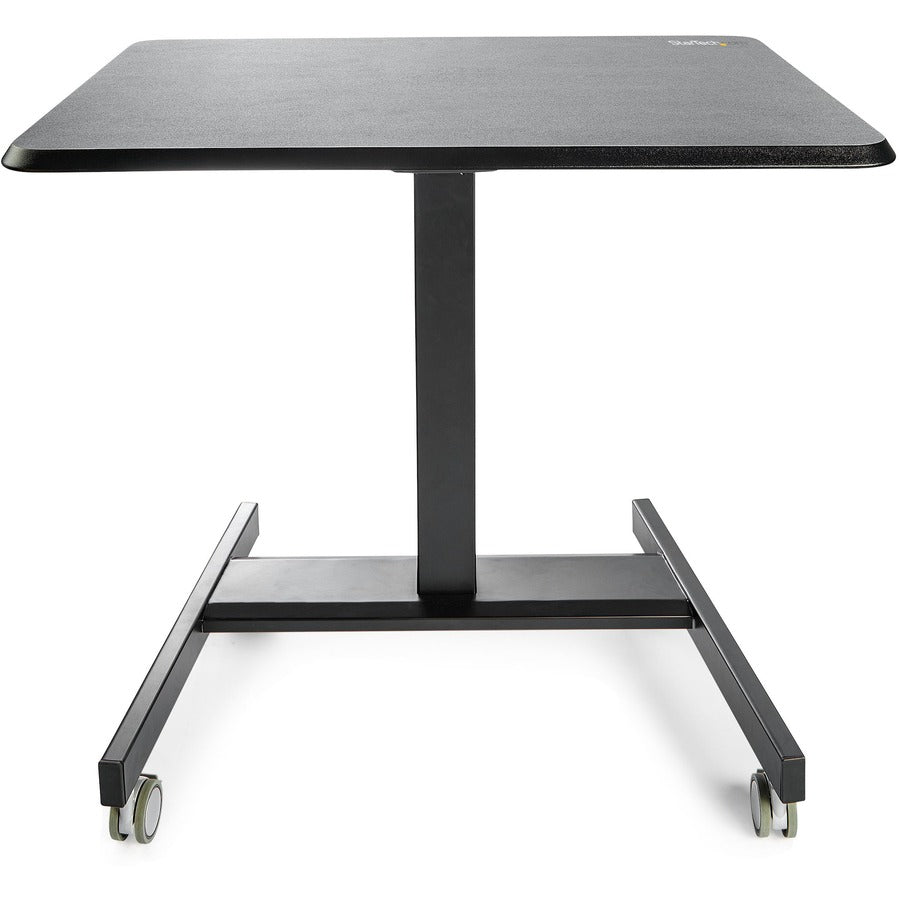 Alternate-Image7 Image for StarTech Mobile Standing Desk - Portable Sit-Stand Ergonomic Height Adjustable Cart on Wheels - Rolling Computer/Laptop Workstation