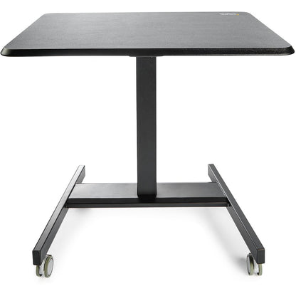 Alternate-Image7 Image for StarTech Mobile Standing Desk - Portable Sit-Stand Ergonomic Height Adjustable Cart on Wheels - Rolling Computer/Laptop Workstation