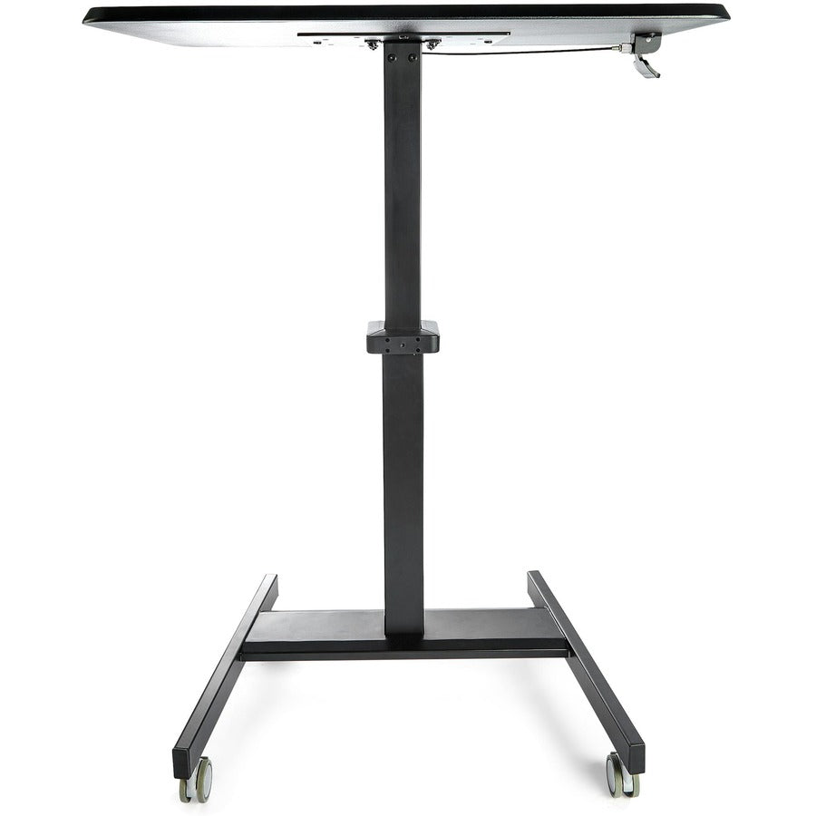 Alternate-Image6 Image for StarTech Mobile Standing Desk - Portable Sit-Stand Ergonomic Height Adjustable Cart on Wheels - Rolling Computer/Laptop Workstation
