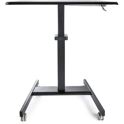 Alternate-Image8 Image for StarTech Mobile Standing Desk - Portable Sit-Stand Ergonomic Height Adjustable Cart on Wheels - Rolling Computer/Laptop Workstation