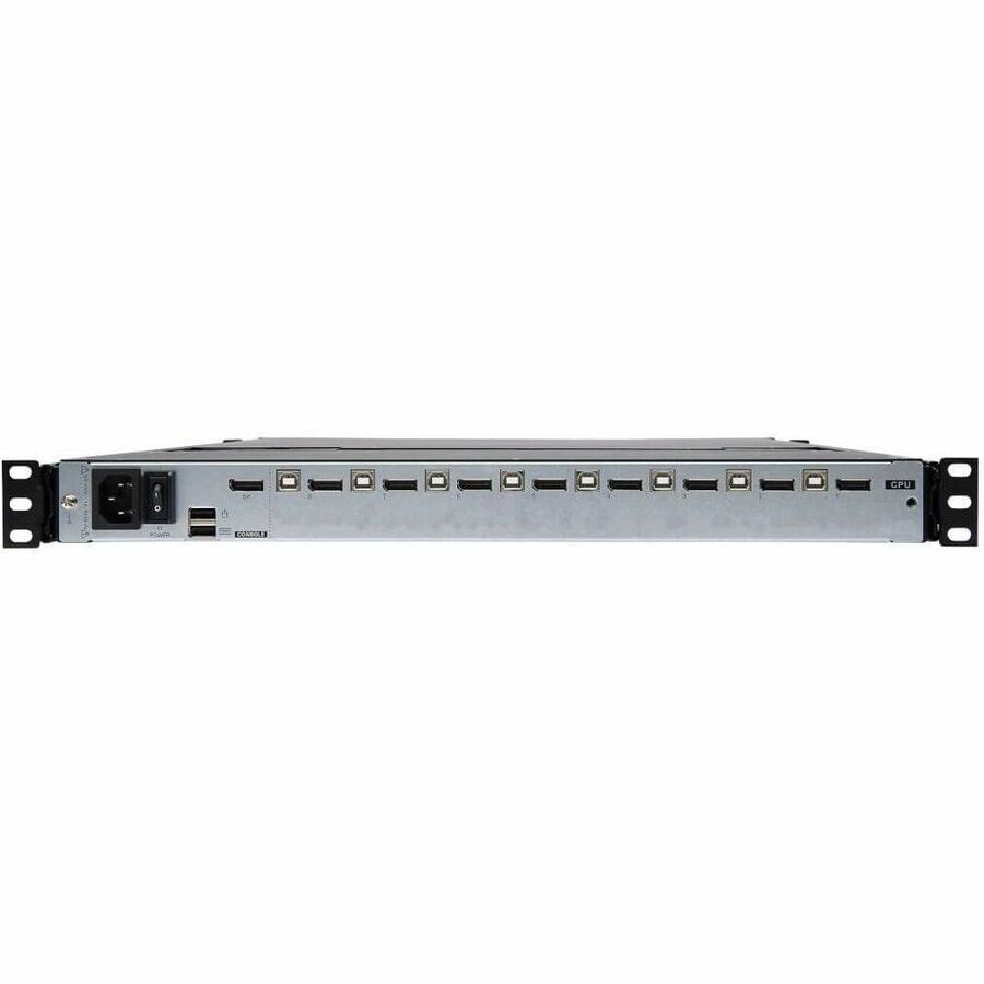 Alternate-Image1 Image for Eaton Tripp Lite Series 8-Port NetDirector DisplayPort KVM Switch Console with 17 in. LCD, Dual Rail, 1U Rack-Mount, TAA