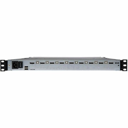 Alternate-Image1 Image for Eaton Tripp Lite Series 8-Port NetDirector DisplayPort KVM Switch Console with 17 in. LCD, Dual Rail, 1U Rack-Mount, TAA