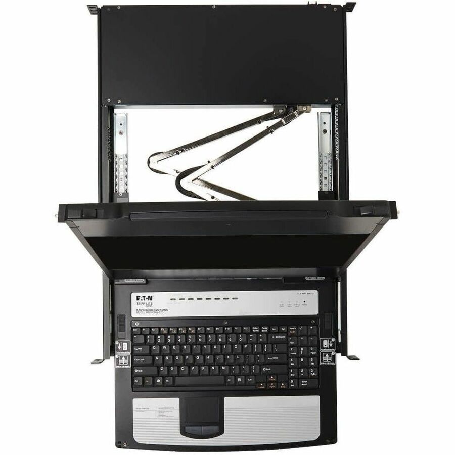 Alternate-Image4 Image for Eaton Tripp Lite Series 8-Port NetDirector DisplayPort KVM Switch Console with 17 in. LCD, Dual Rail, 1U Rack-Mount, TAA