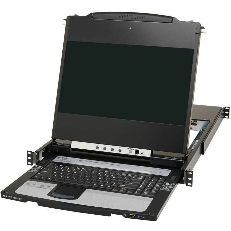 Alternate-Image3 Image for Eaton Tripp Lite Series 8-Port NetDirector DisplayPort KVM Switch Console with 17 in. LCD, Dual Rail, 1U Rack-Mount, TAA