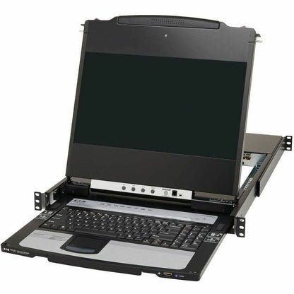 Alternate-Image3 Image for Eaton Tripp Lite Series 8-Port NetDirector DisplayPort KVM Switch Console with 17 in. LCD, Dual Rail, 1U Rack-Mount, TAA