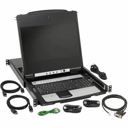 Alternate-Image7 Image for Eaton Tripp Lite Series 8-Port NetDirector DisplayPort KVM Switch Console with 17 in. LCD, Dual Rail, 1U Rack-Mount, TAA