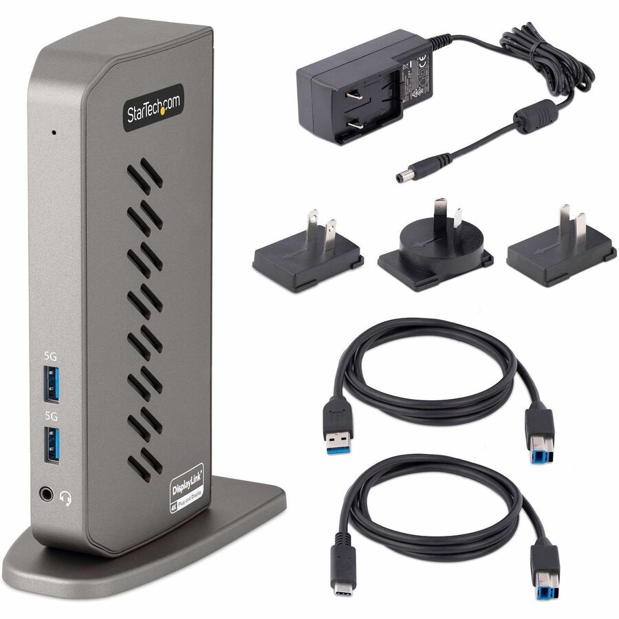 Alternate-Image9 Image for StarTech.com USB-C USB-A Dock - Hybrid Universal USB 3.0 Laptop Docking Station - Dual Monitor 4K 60Hz HDMI/DisplayPort - 6xUSB Type-A/GbE