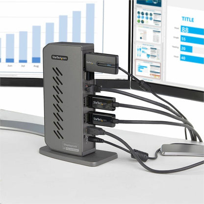 Alternate-Image8 Image for StarTech.com USB-C USB-A Dock - Hybrid Universal USB 3.0 Laptop Docking Station - Dual Monitor 4K 60Hz HDMI/DisplayPort - 6xUSB Type-A/GbE