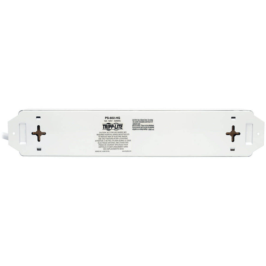 Alternate-Image3 Image for Tripp Lite by Eaton Safe-IT Medical-Grade Power Strip UL 1363 6x Hospital-Grade Outlets Antimicrobial 1.5 ft. (0.45 m) Cord