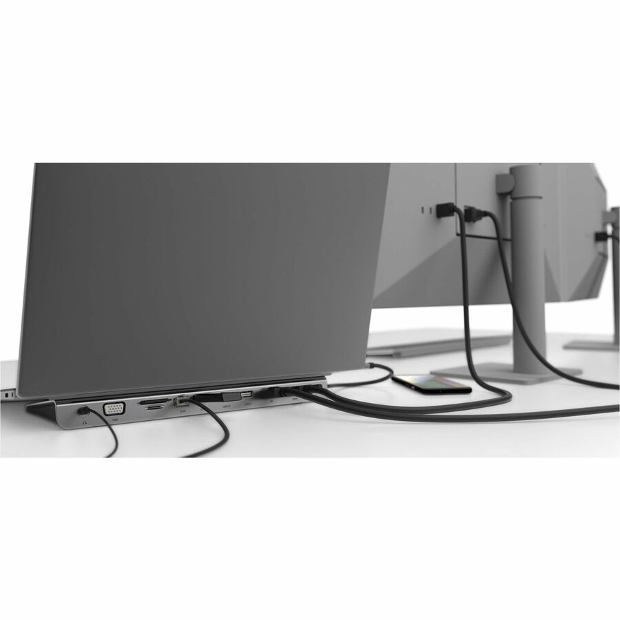 Alternate-Image1 Image for Belkin Univsersal USB-C 11-in-1 Multiport Dock - Laptop Docking station - USB-C - VGA, HDMI, DP - GigE