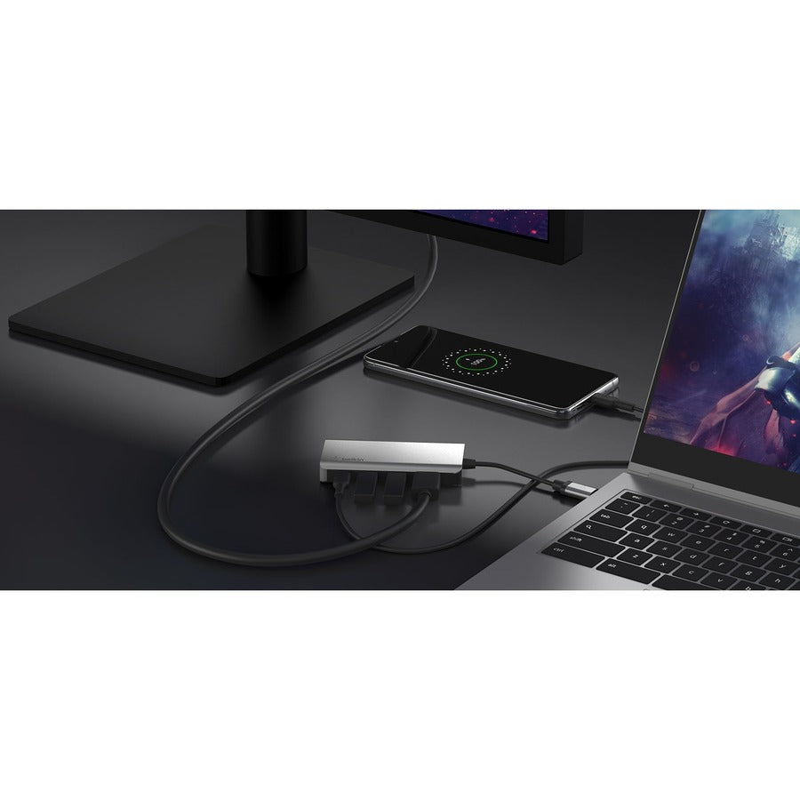 Alternate-Image6 Image for Belkin USB-C 4-in-1 Multiport Adapter, Laptop Docking Station, 2x USB-A 3.0, 4k HDMI, 100W Power Delivery