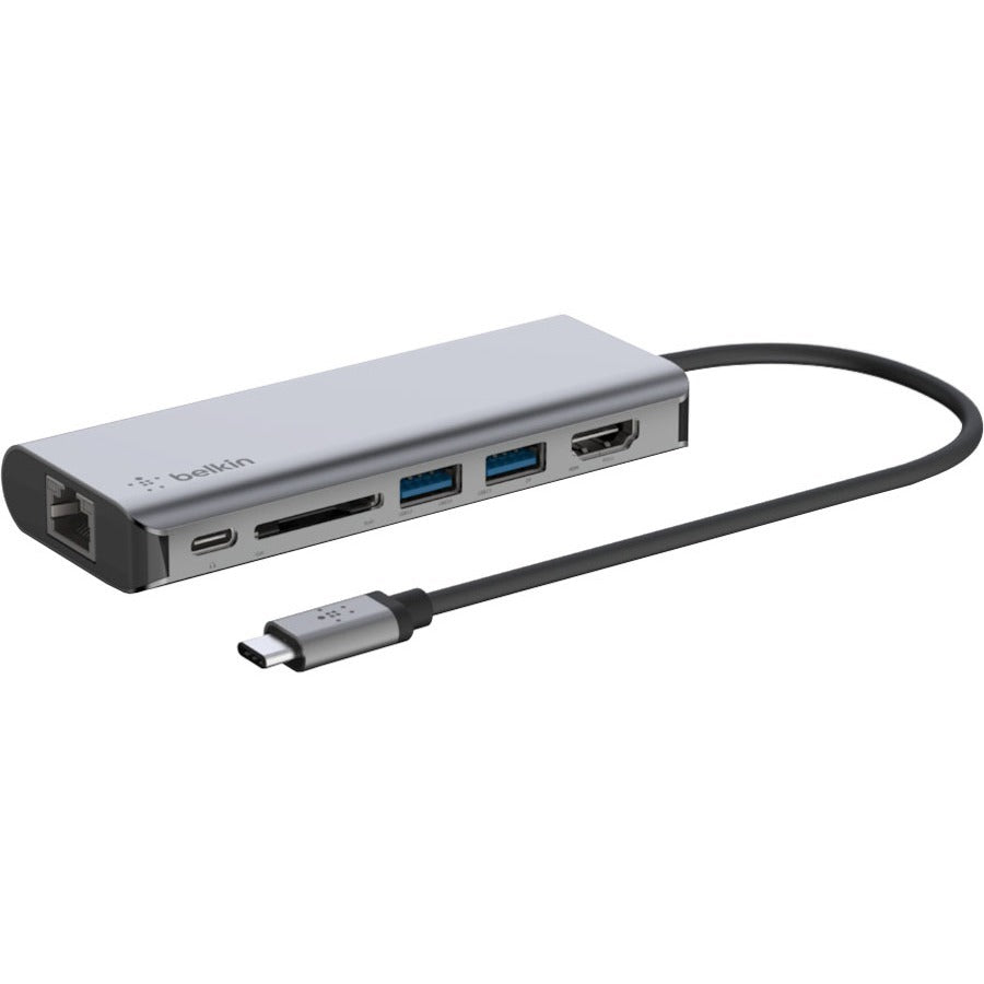 Main Image for Belkin USB-C 6-in-1 Multiport Adapter, Laptop Docking Station, 4k HDMI, 100W Power Delivery