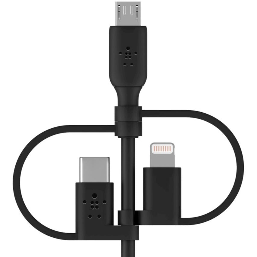 Alternate-Image1 Image for Belkin Universal Cable 15W (USB-A cable with USB-C, Micro-USB and Lightning connectors)