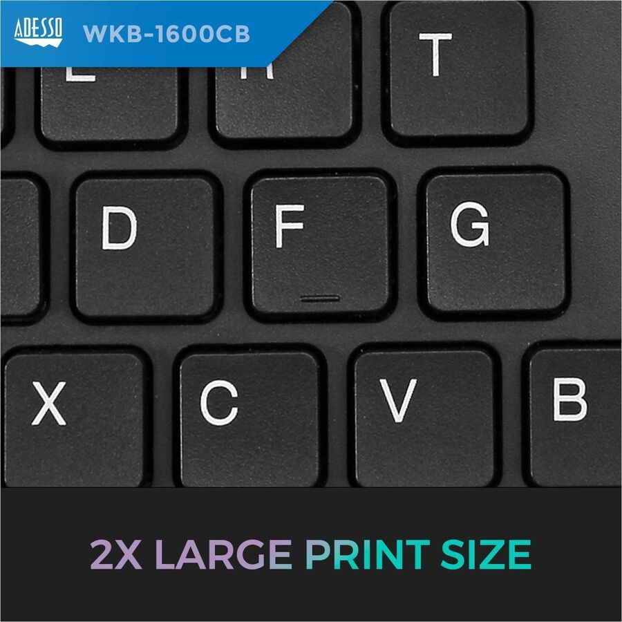 Alternate-Image1 Image for Adesso TruForm 1600 Wireless Ergonomic Keyboard and Optical Mouse