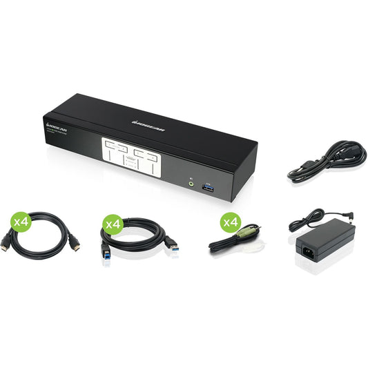 Main Image for IOGEAR 4-Port 4K KVMP Switch with HDMI Connection, USB 3.0 Hub, and Audio (TAA)