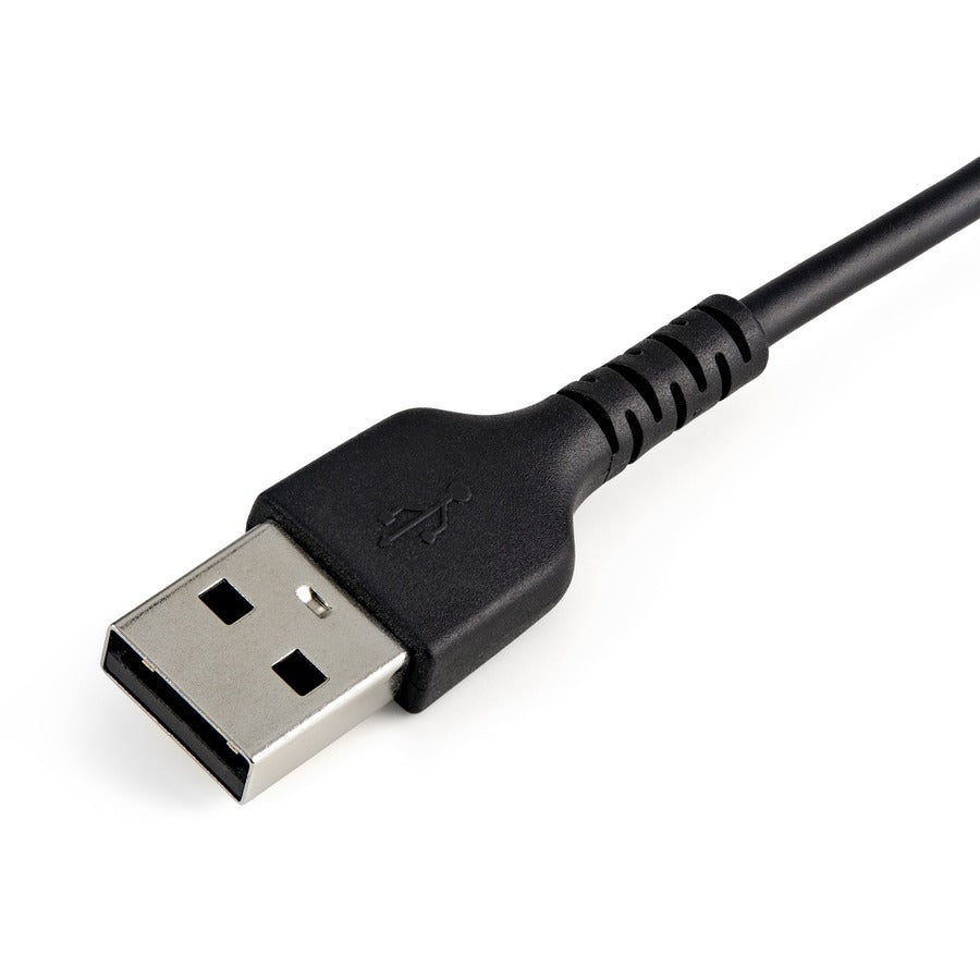 Alternate-Image3 Image for StarTech 6 inch/15cm Durable Black USB-A to Lightning Cable, Rugged Heavy Duty Charging/Sync Cable for Apple iPhone/iPad MFi Certified