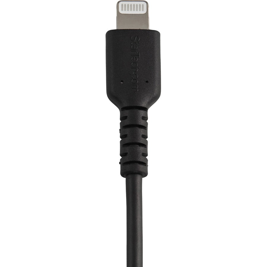Alternate-Image4 Image for StarTech 6 inch/15cm Durable Black USB-A to Lightning Cable, Rugged Heavy Duty Charging/Sync Cable for Apple iPhone/iPad MFi Certified