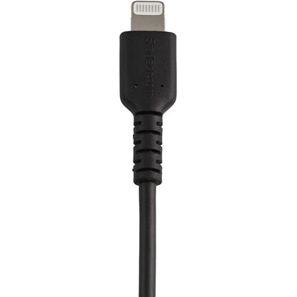 Alternate-Image4 Image for StarTech.com 12inch/30cm Durable Black USB-A to Lightning Cable, Rugged Heavy Duty Charging/Sync Cable for Apple iPhone/iPad MFi Certified