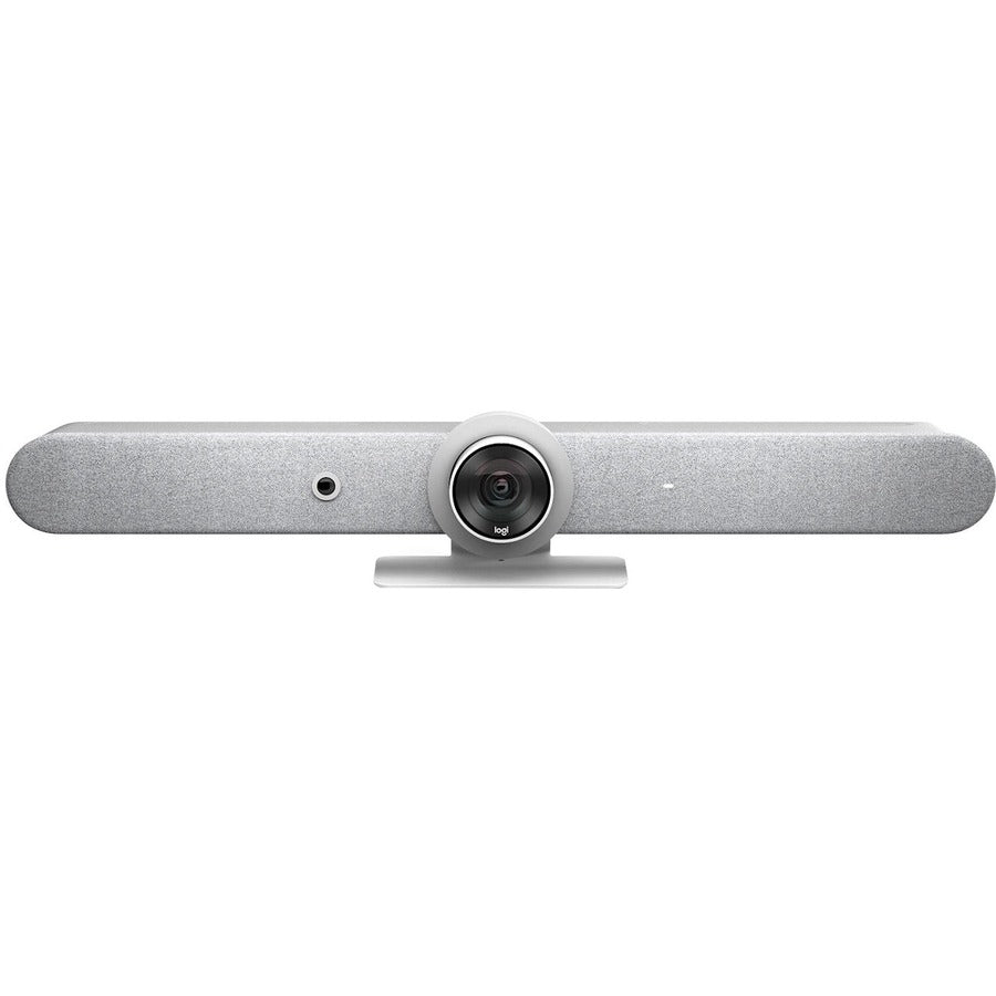Front Image for Logitech Rally Bar All-In-One Video Bar for Medium and Large Rooms, White