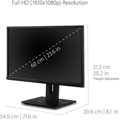Alternate-Image2 Image for ViewSonic VG2440 24 Inch IPS 1080p Ergonomic Monitor with Integrate vDisplyManager HDMI DisplayPort VGA USB Inputs for Home and Office