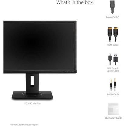 Alternate-Image8 Image for ViewSonic VG2440 24 Inch IPS 1080p Ergonomic Monitor with Integrate vDisplyManager HDMI DisplayPort VGA USB Inputs for Home and Office