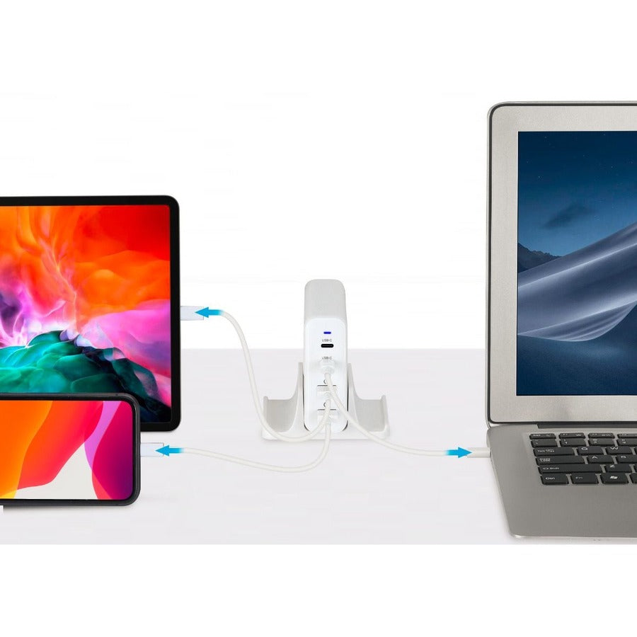 Alternate-Image5 Image for SIIG 100W Dual USB-C PD 3.0 PPS & QC 3.0 Combo Power Charger - White
