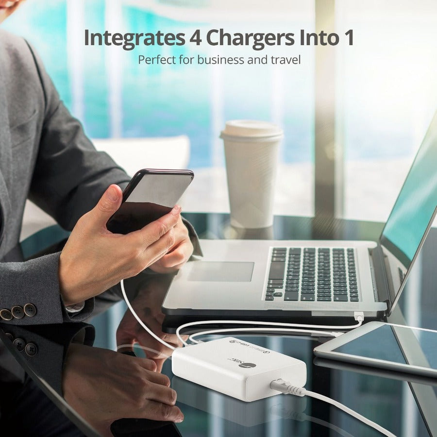 Alternate-Image6 Image for SIIG 100W Dual USB-C PD 3.0 PPS & QC 3.0 Combo Power Charger - White