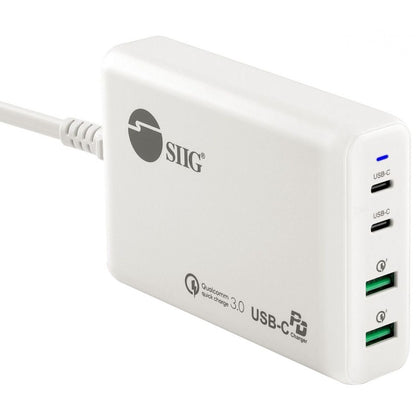 Main Image for SIIG 100W Dual USB-C PD 3.0 PPS & QC 3.0 Combo Power Charger - White