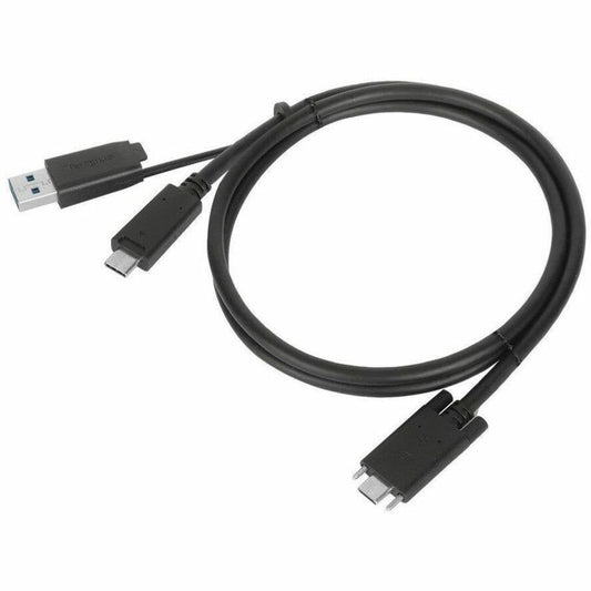 Main Image for Targus 1M USB-C Male with Screw to USB-C Male Cable with USB-A Tether