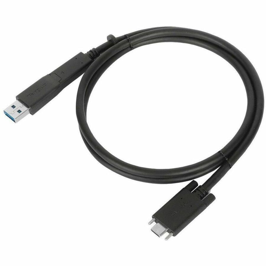 Alternate-Image1 Image for Targus 1M USB-C Male with Screw to USB-C Male Cable with USB-A Tether