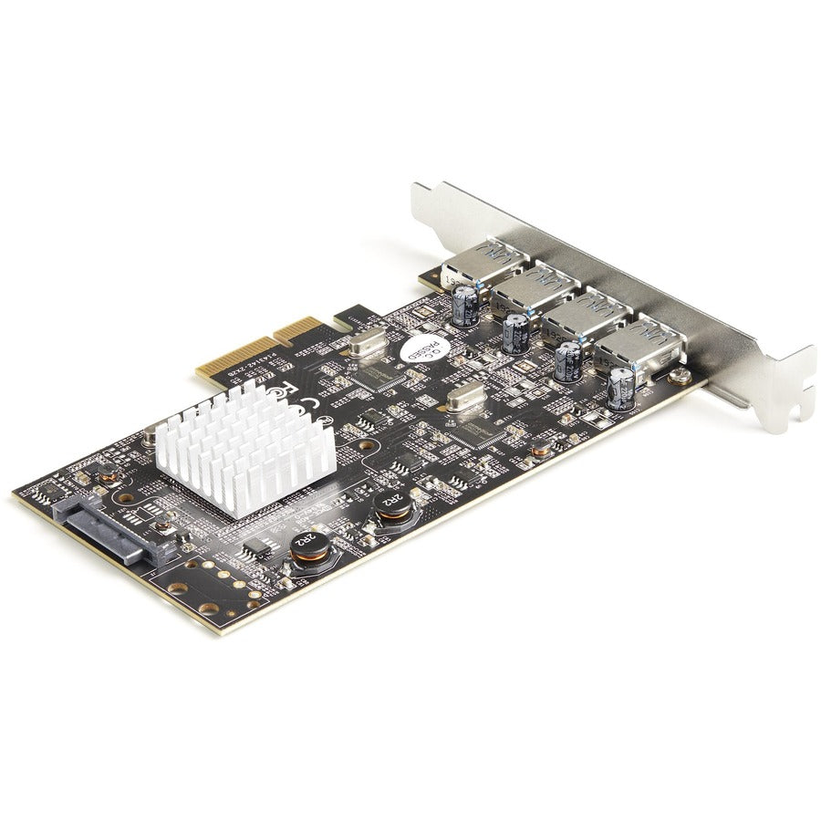 Alternate-Image1 Image for StarTech 4-Port USB PCIe Card - 10Gbps USB 3.2 Gen 2 Type-A PCI Express Expansion Card - 2 Controllers - 4xUSB - Windows/Mac/Linux