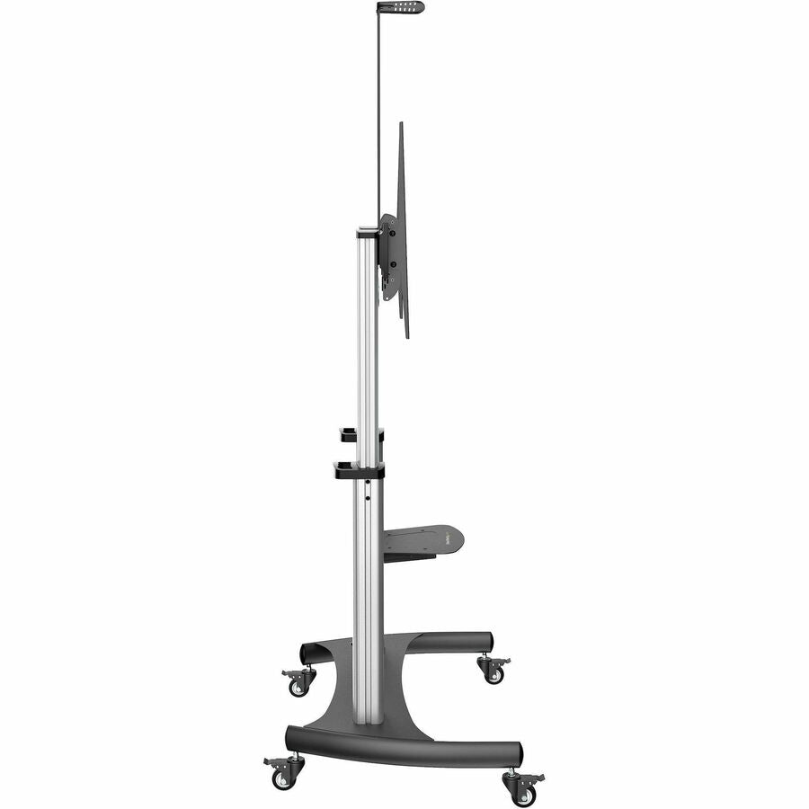 Right Image for StarTech.com Mobile TV Stand, Heavy Duty Universal TV Cart for 60-100 inch Display (100kg/220lb), Height Adjustable Rolling TV Floor Stand