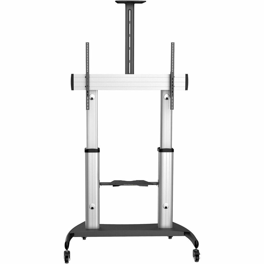 Front Image for StarTech.com Mobile TV Stand, Heavy Duty Universal TV Cart for 60-100 inch Display (100kg/220lb), Height Adjustable Rolling TV Floor Stand