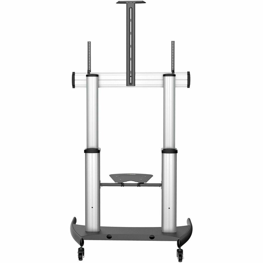 Rear Image for StarTech.com Mobile TV Stand, Heavy Duty Universal TV Cart for 60-100 inch Display (100kg/220lb), Height Adjustable Rolling TV Floor Stand