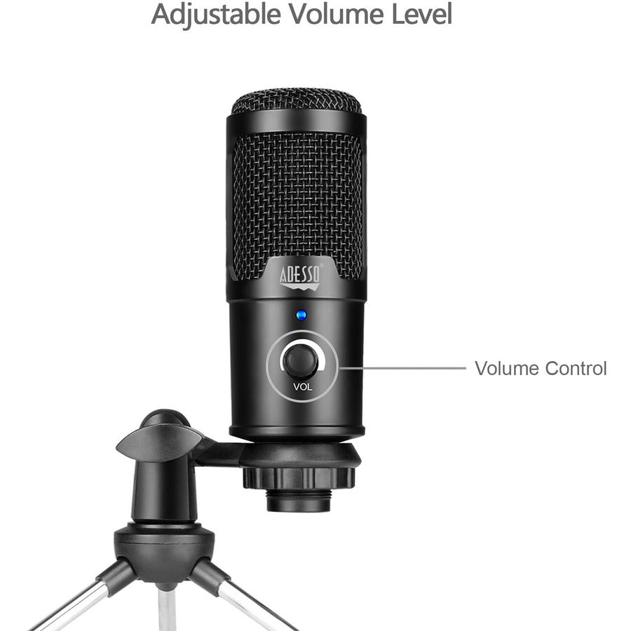 Alternate-Image1 Image for Adesso M4 Wired Condenser Microphone for Video Conferencing, Live Streaming, Meeting Room